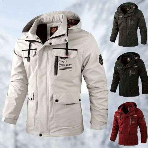 Alaska - Chaqueta de hombre cortavientos e impermeable para primavera y otoño