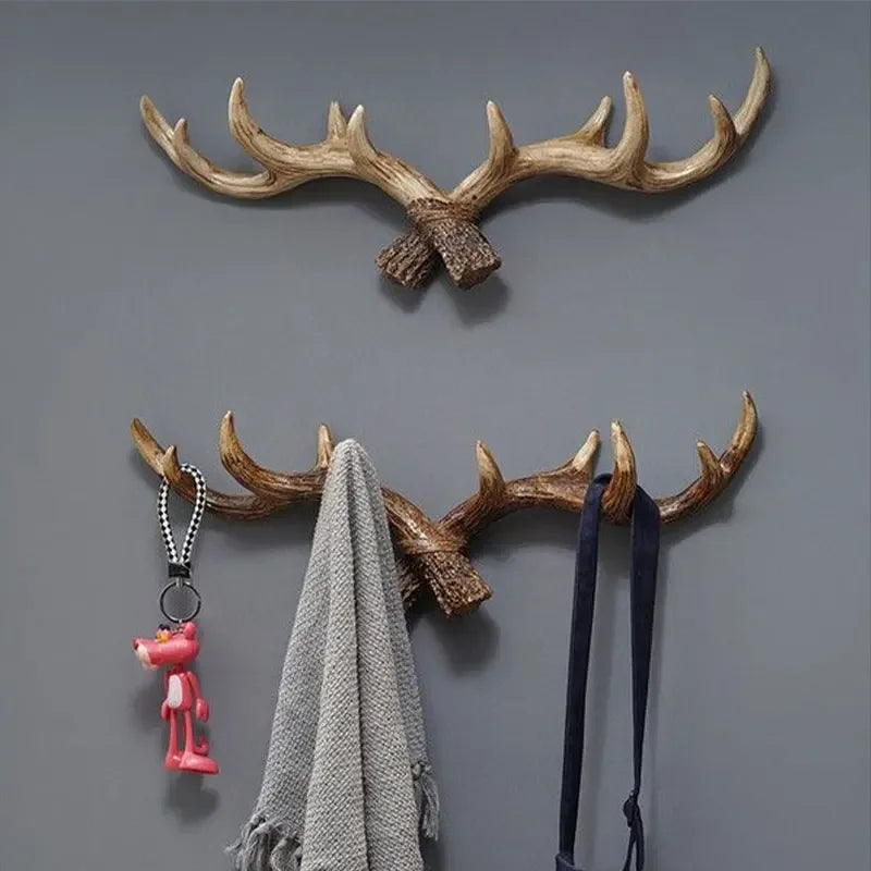 Porte-manteau en bois de cerf - Rural - Porte-manteau/décor attrayant - Bois de cerf - Couloir