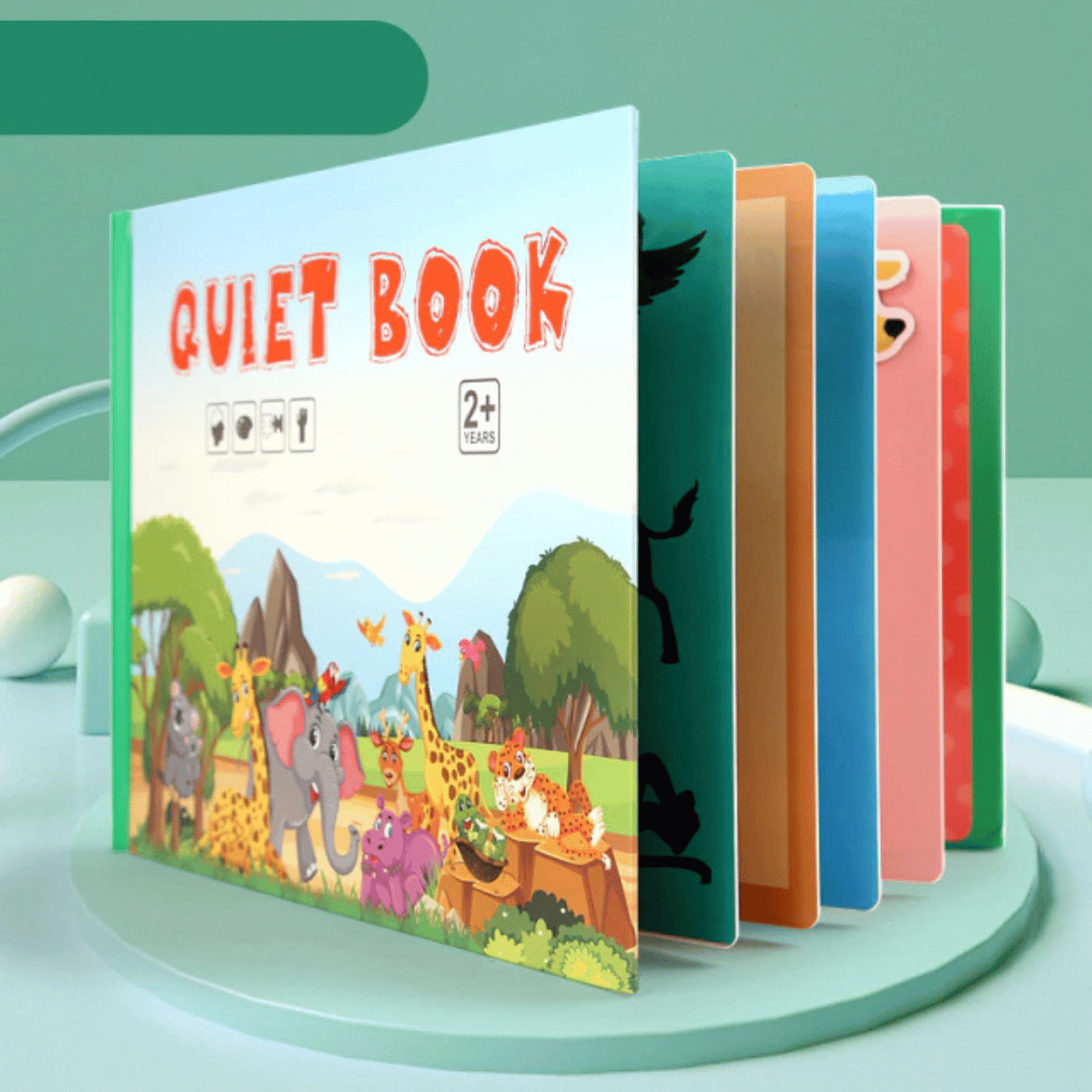 Quiet Book™ - Hienojen motoristen taitojen kehittäminen - Oppikirja