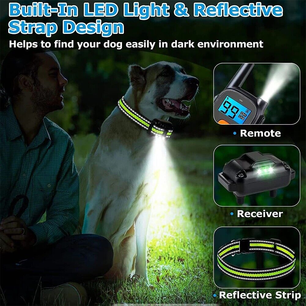 Anti-bark Electric Shock Pet Dog Training E-halsband Lydnadsfjärrkontroll