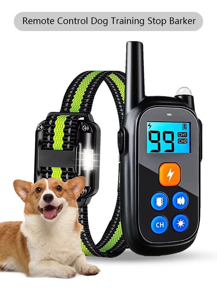 Anti-bark Electric Shock Pet Dog Training E-halsband Lydnadsfjärrkontroll