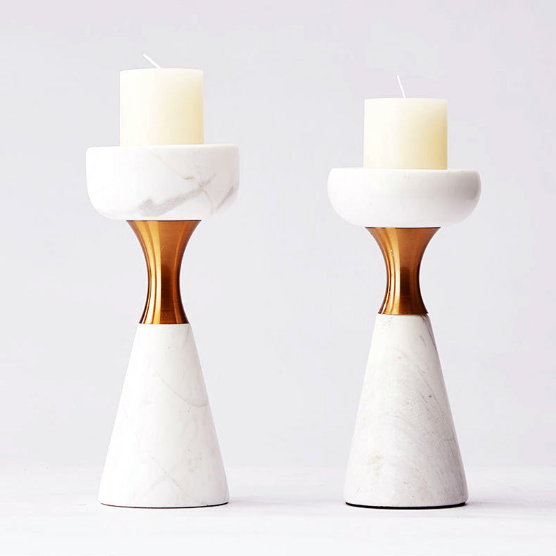 Modern White Marble Candle Holder/decor