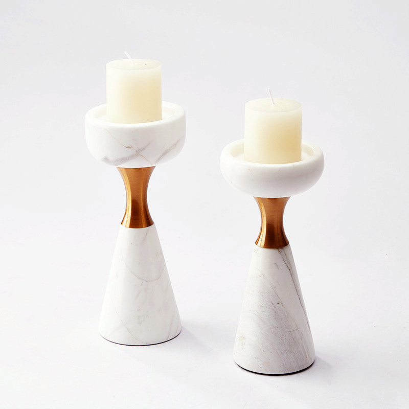 Modern White Marble Candle Holder/decor