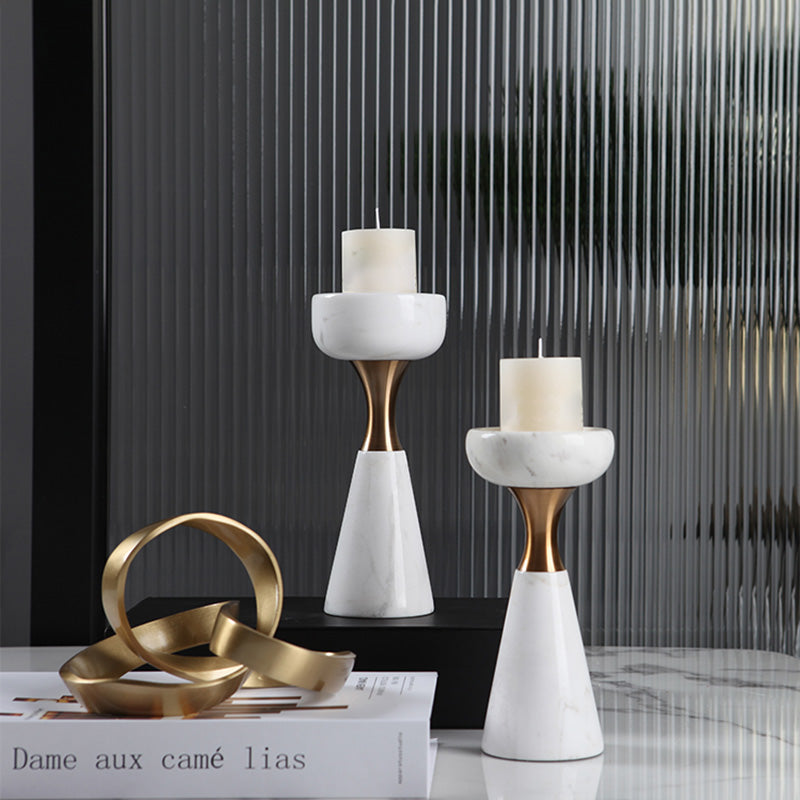 Candelabro/decoración de mármol blanco moderno