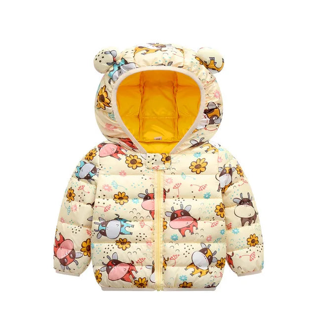 Mini Fashion™ - Dun bubbeljack met capuchon - Warm in de overgangsperiodes