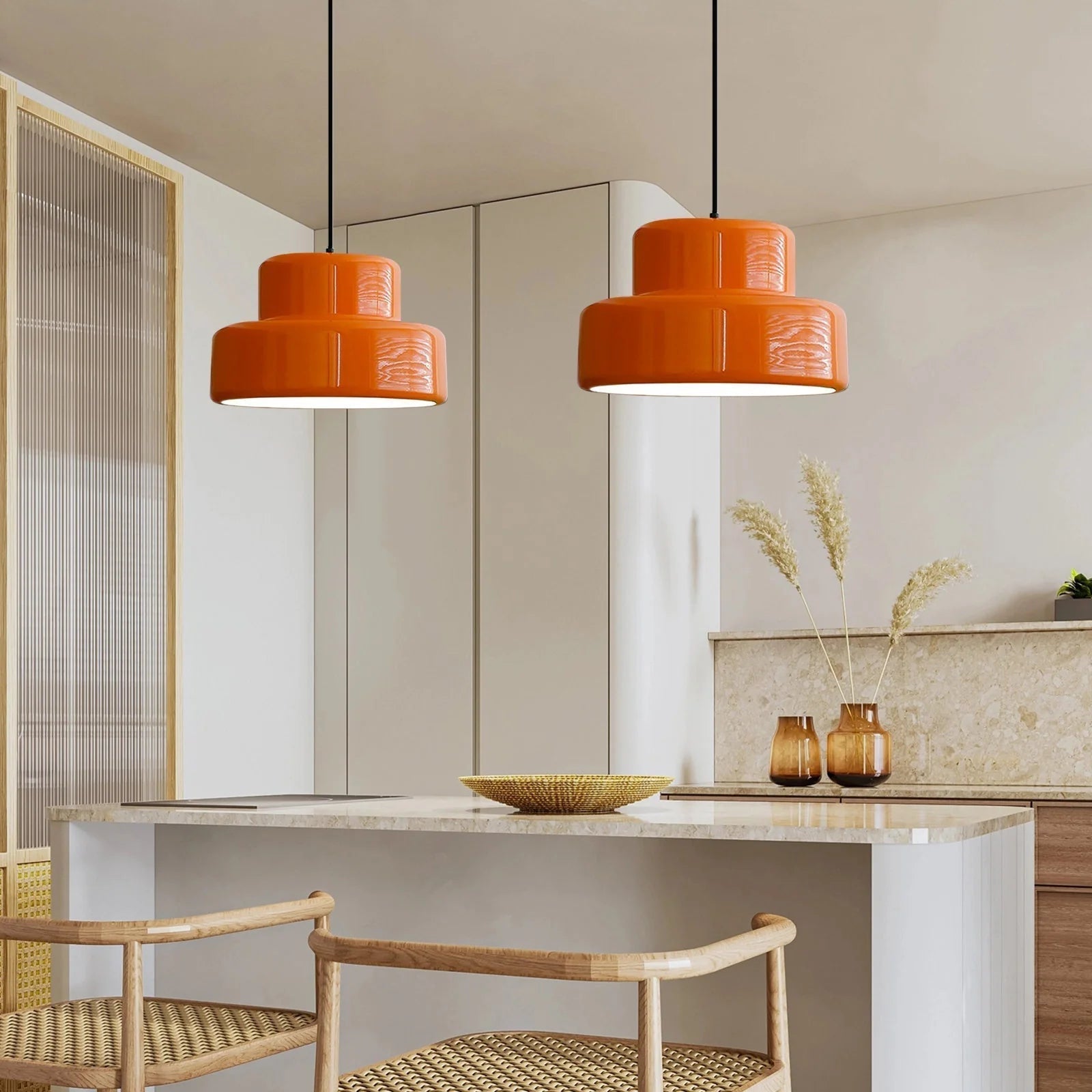 RetroSphere - Design Orange Pendelleuchte