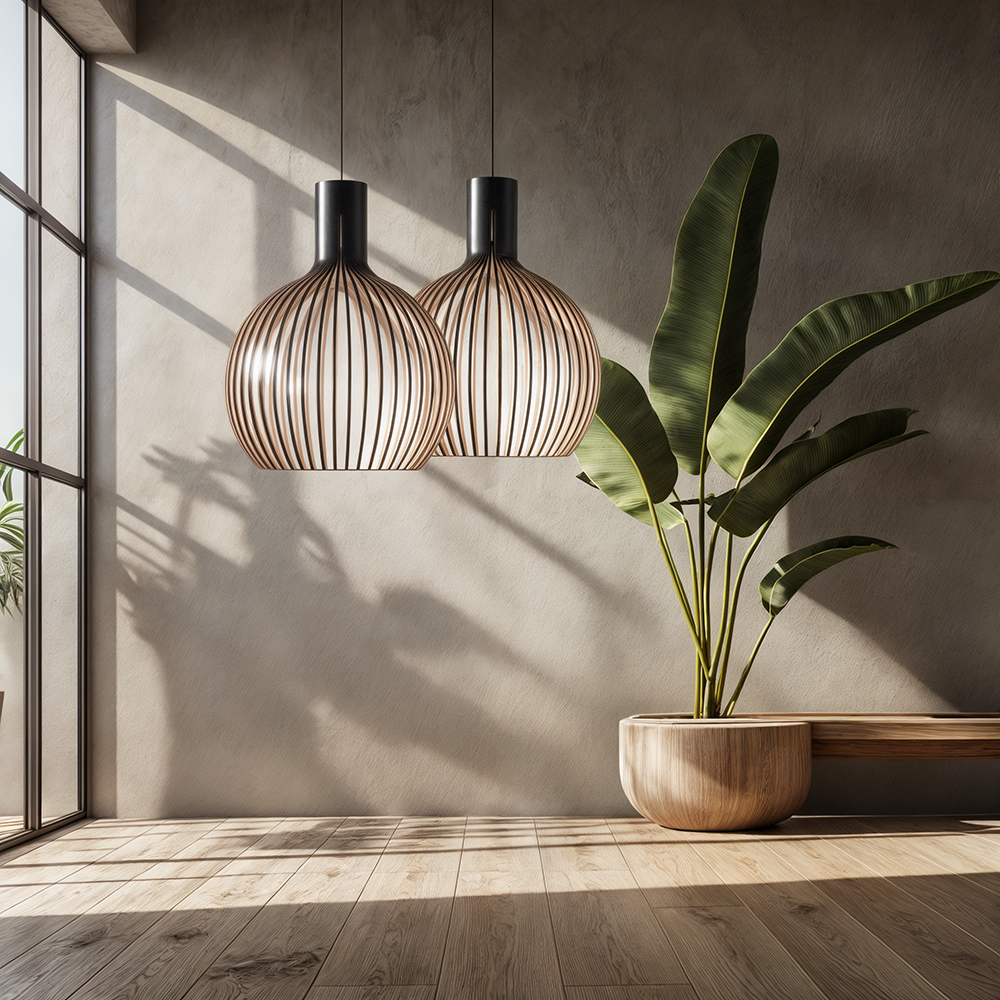 Nordic houten kooi hanglamp kroonluchter