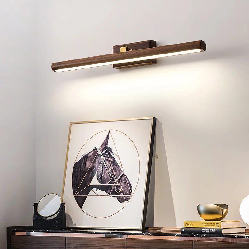 LumiMystic - Black walnut lamp - perfect for bathroom