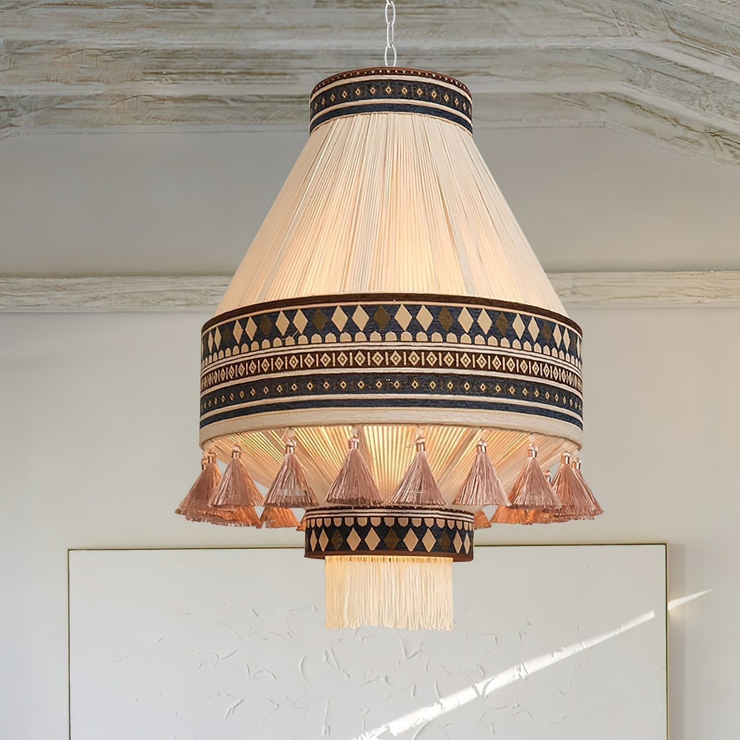 Bohemian – Lampada a sospensione con frange