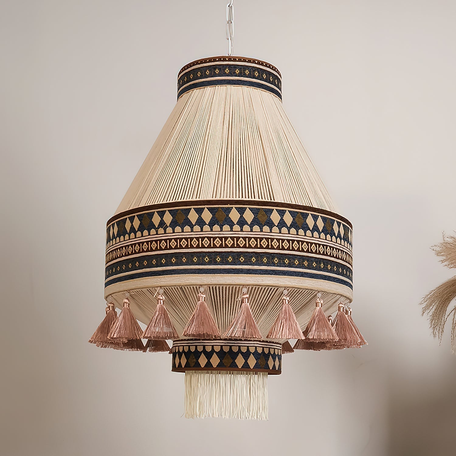 Bohemian – Lampada a sospensione con frange