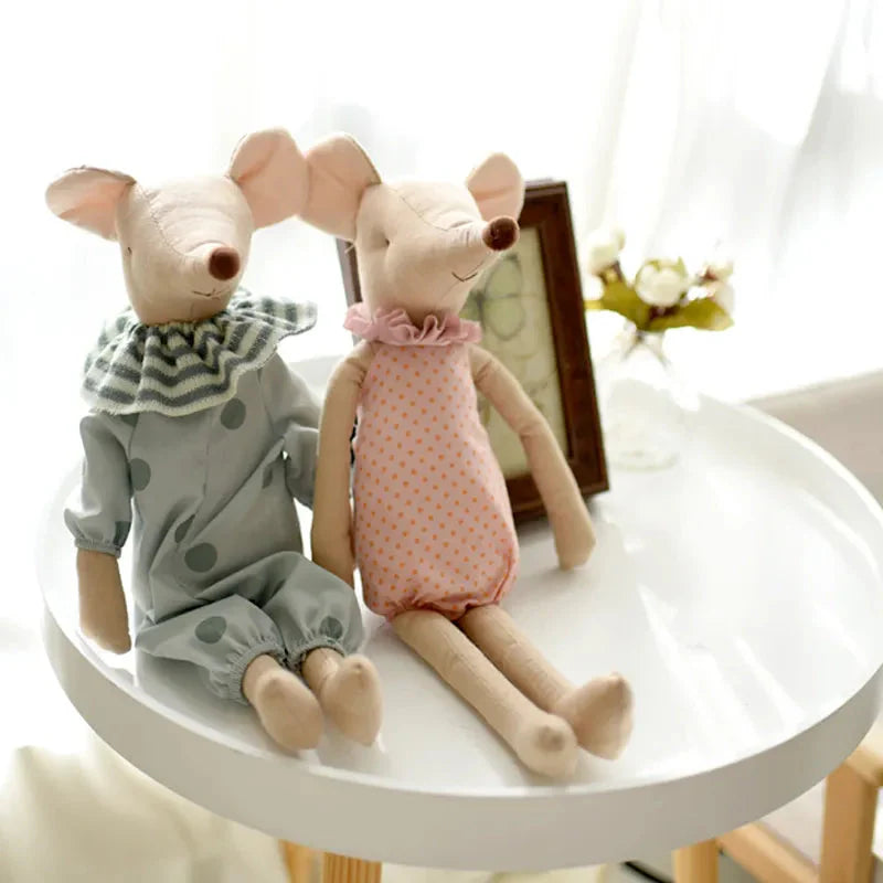 Bowknot Mouse Toy Doll För Pojkar & Flickor - Rosa & Grön