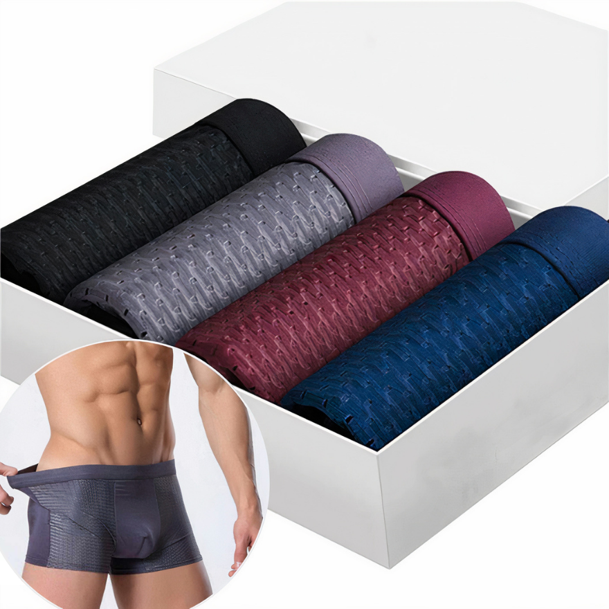 Max - Bamboo boxer shorts set in trendy colours