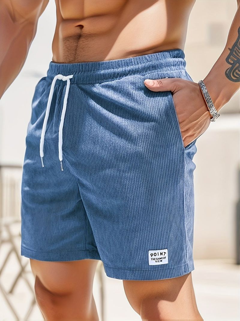 MaxWear - Uformelle cordfløyelshorts for menn med snøring