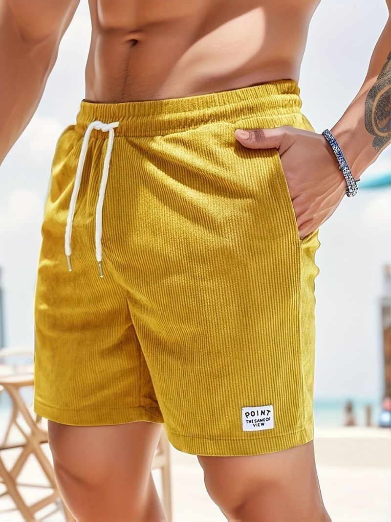 MaxWear - Uformelle cordfløyelshorts for menn med snøring