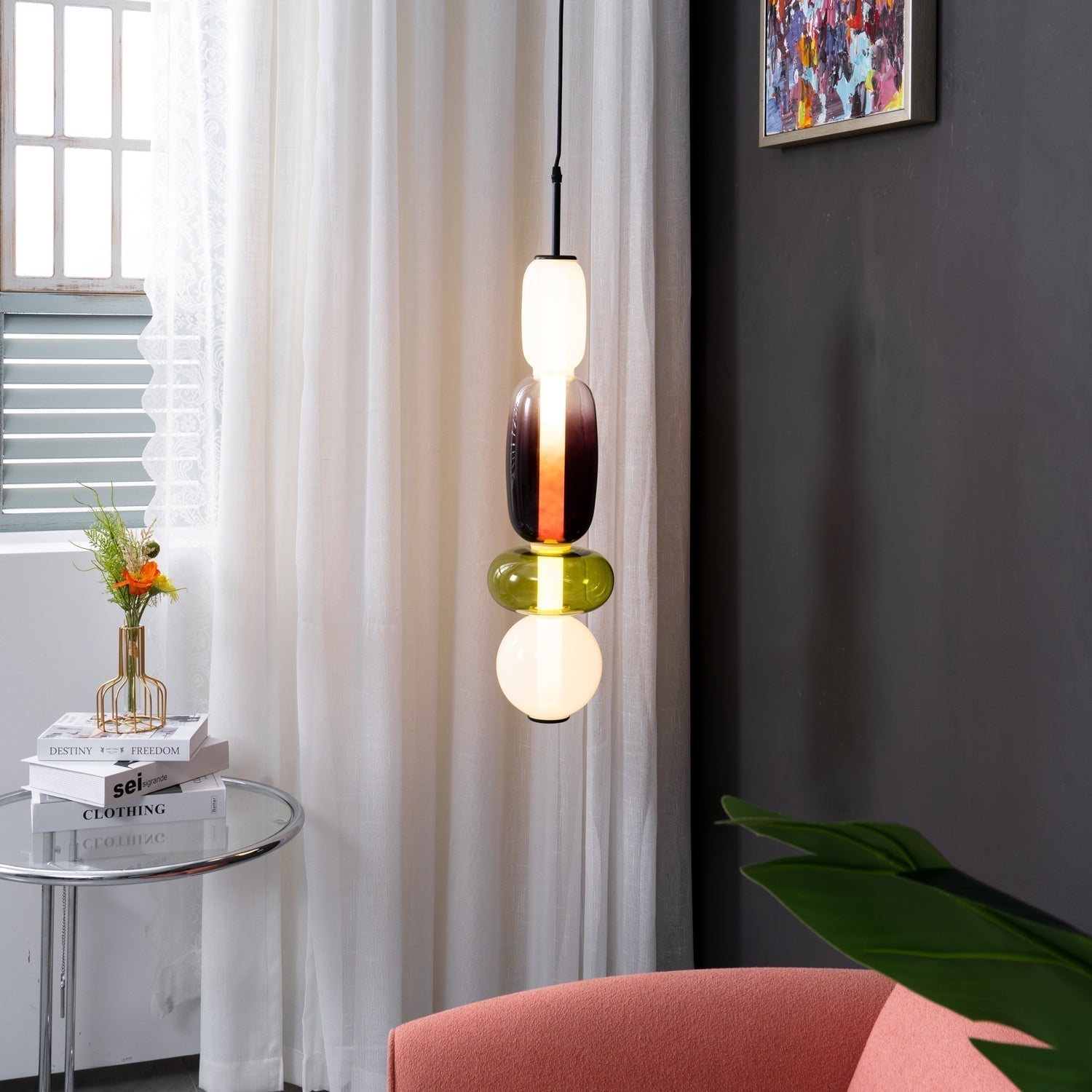 CandyGlow – Lampe à suspension en verre de sucre