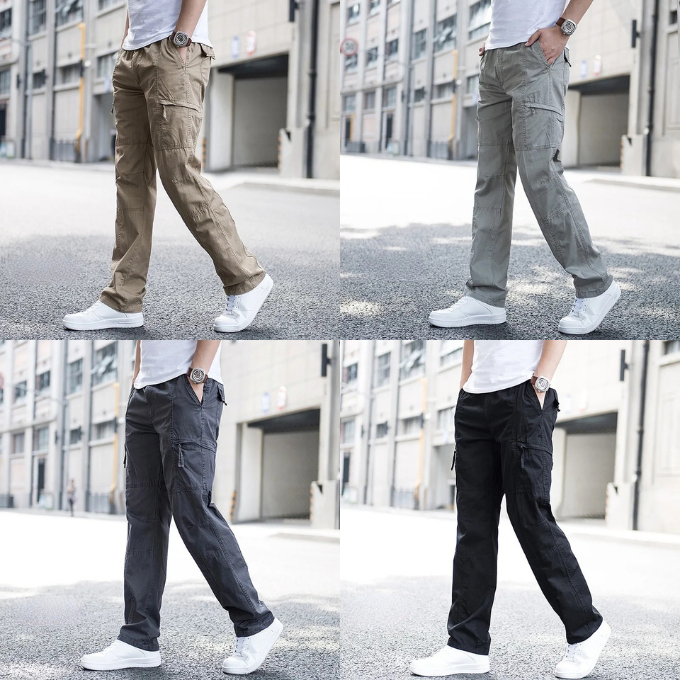 Pantalones Cargo de Algodón para Hombre