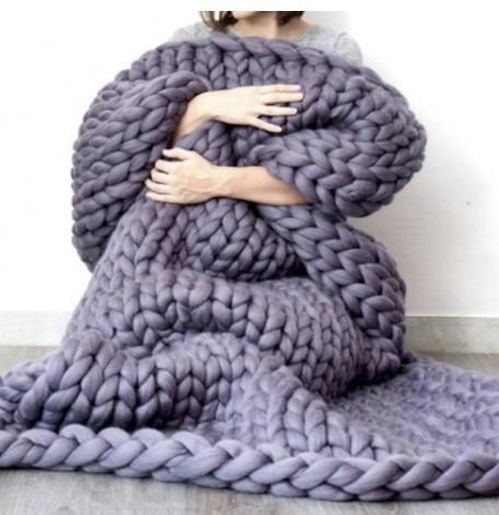 Hygge Chunky Knit Throw Filt