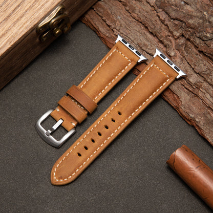 Vintage Leather Apple Watch Band - Frosted design