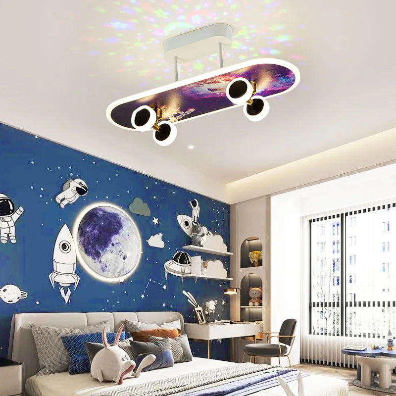 GlowBoard - Lampes de skateboard pour chambre d'enfant