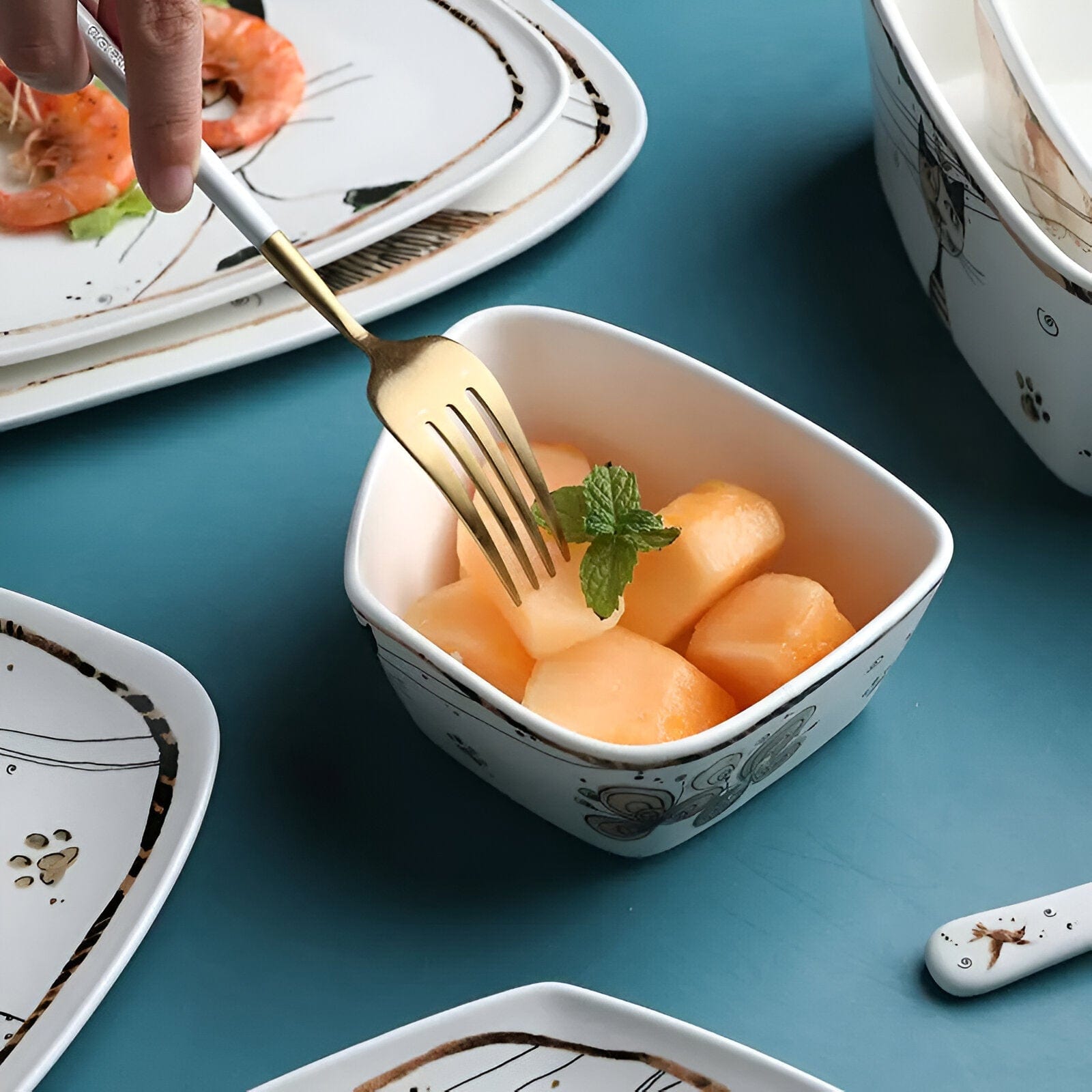 Cartoon Cat Ceramic Tableware