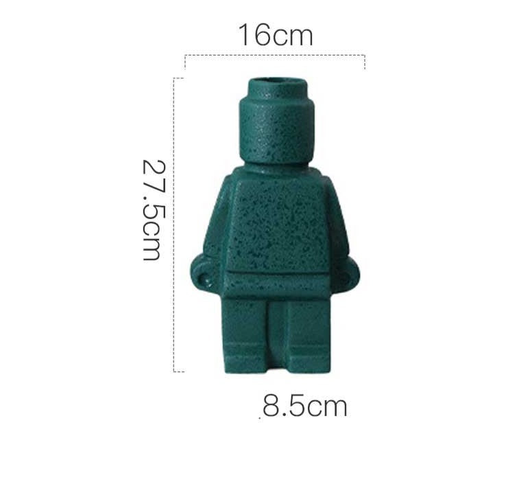 Vase mignon en forme de corps en Lego