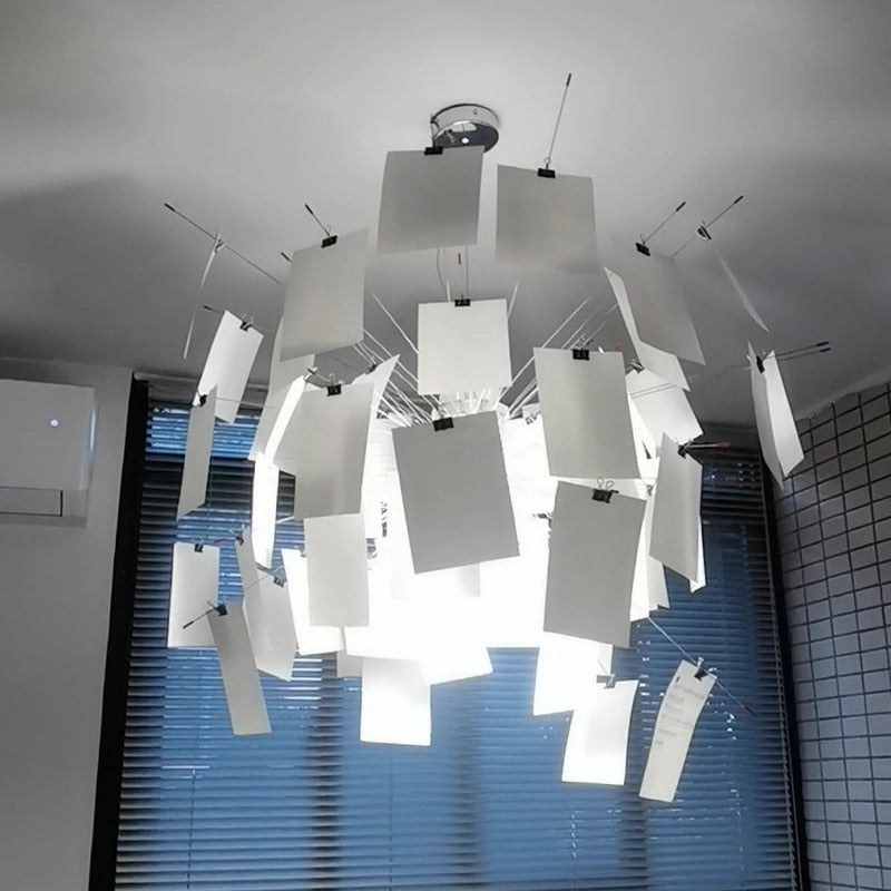 Illuminazione fai da te Lampadario Ingo Maurer Zettel: illuminazione personalizzata