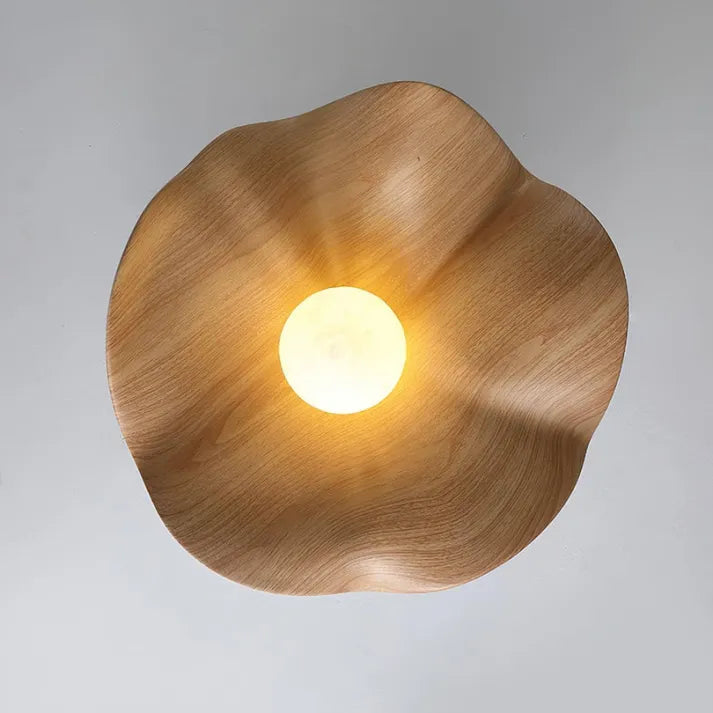 Nordic – Lampada da soffitto in legno e resina Lotus