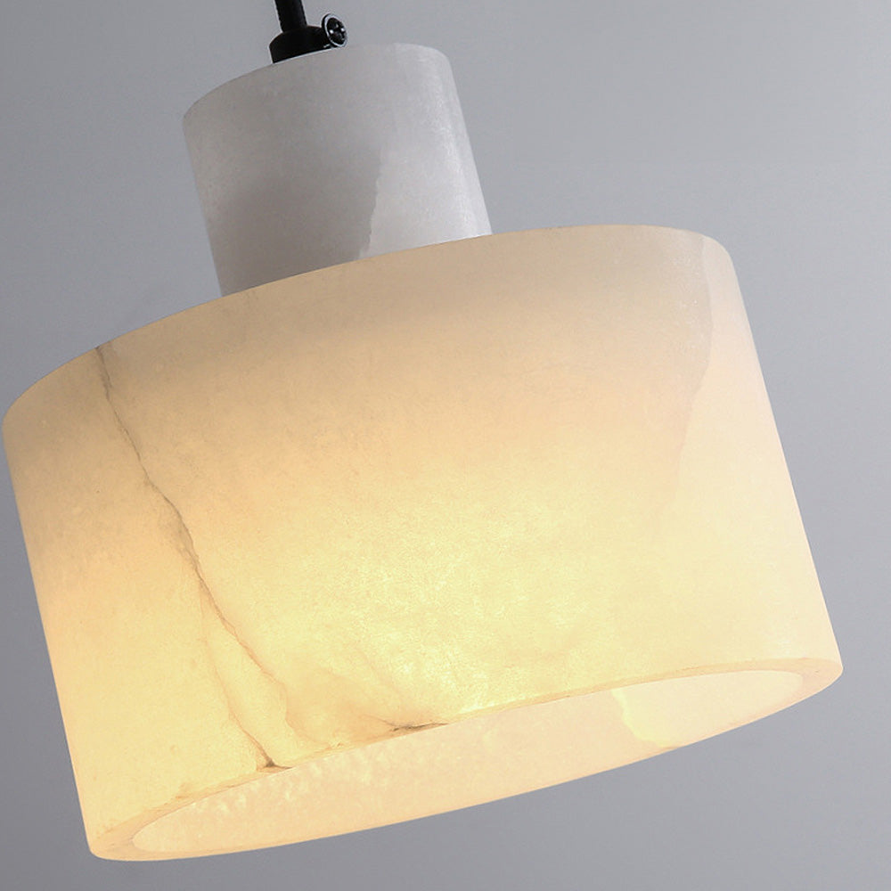 MarbreSimplicite - Lampada a sospensione scandinava realizzata in marmo bianco