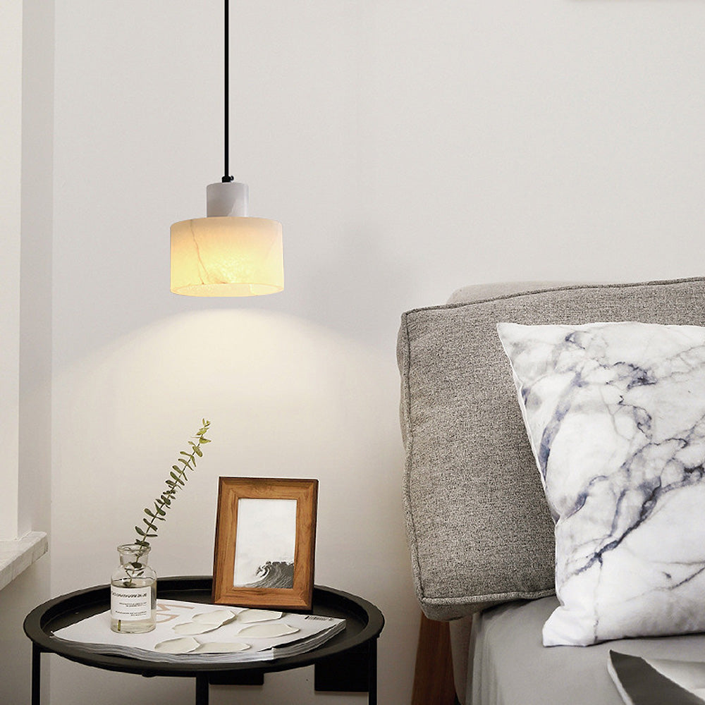 MarbreSimplicite - Scandinavische hanglamp gemaakt van wit marmer