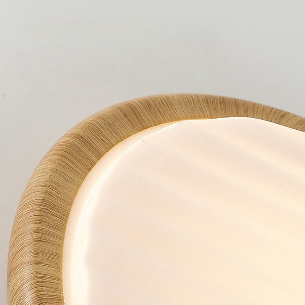 Ronde houten LED-slaapkamerplafondlamp