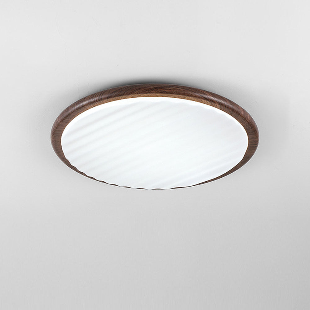 Round Wooden LED Bedroom Ceiling Light