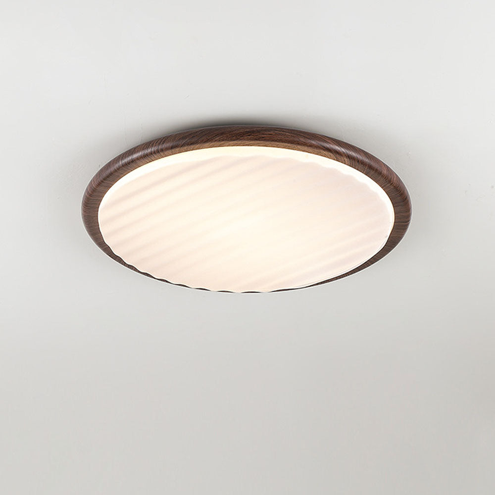 Round Wooden LED Bedroom Ceiling Light