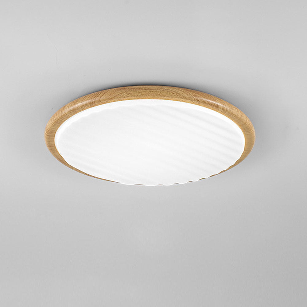 Ronde houten LED-slaapkamerplafondlamp