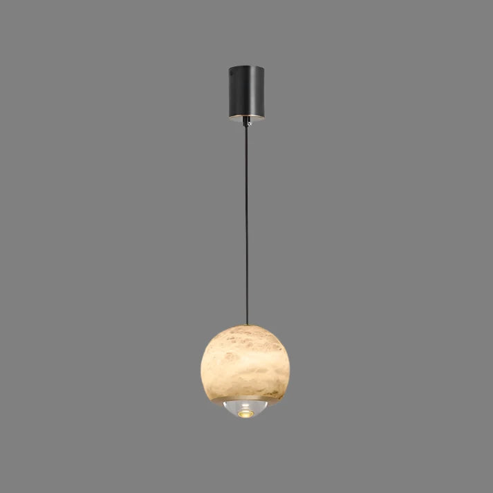 LumiereNordique - Lampe Lustre aus Marmor und Alabaster