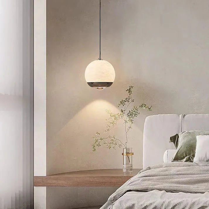 LumiereNordique - Lampe Lustre aus Marmor und Alabaster