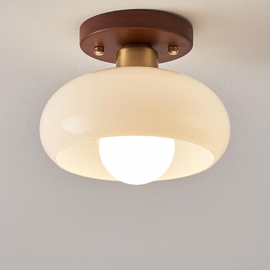 ChicRetro - Piccola lampada da soffitto bianca in stile vintage