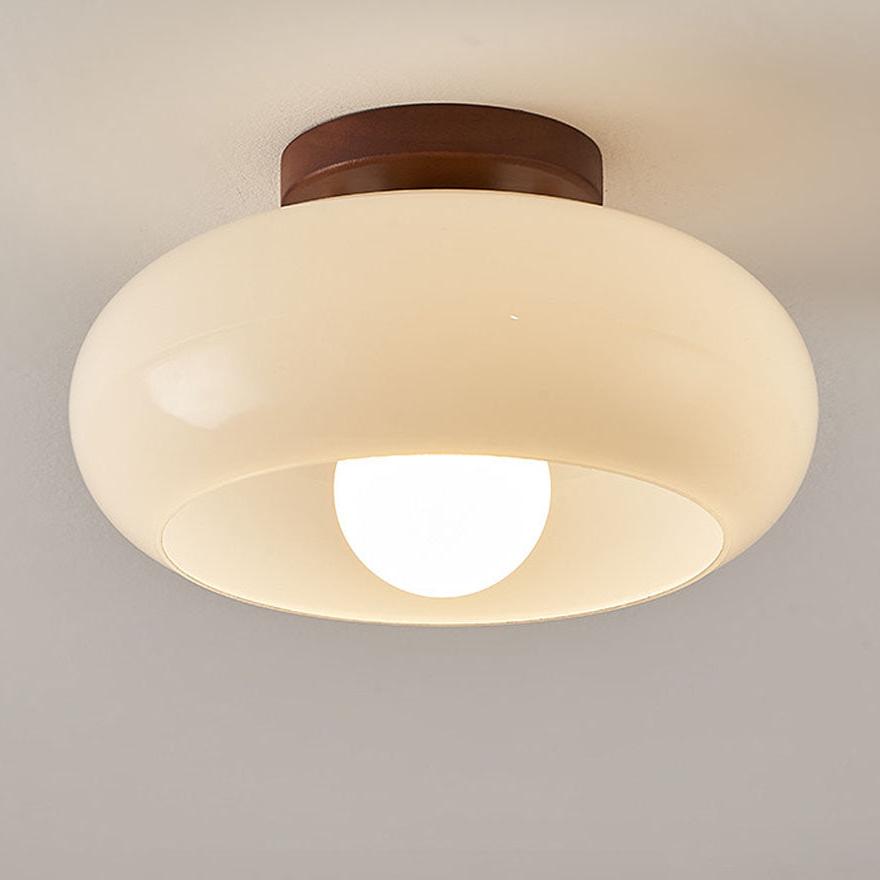 ChicRetro - Piccola lampada da soffitto bianca in stile vintage