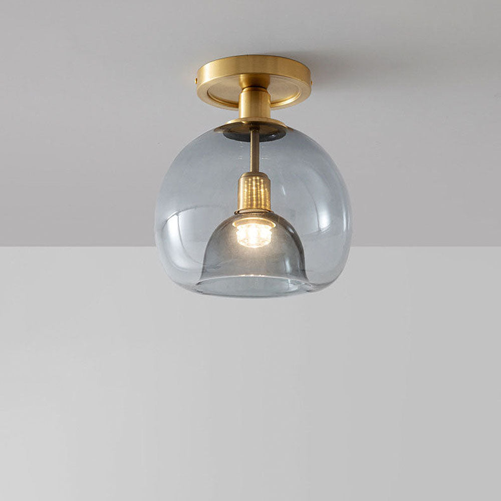 DesignEpure - Lampada da soffitto moderna in vetro grigio