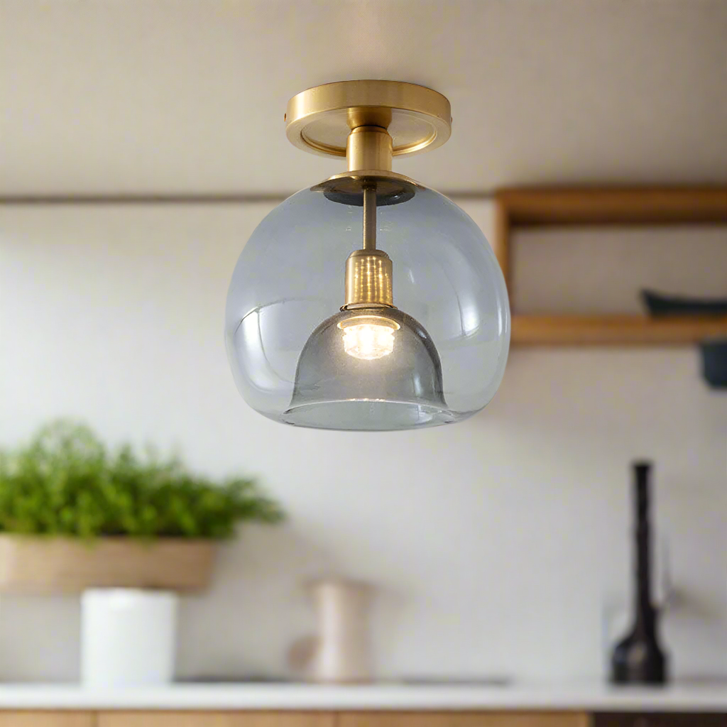 DesignEpure - Modern taklampa i grått glas