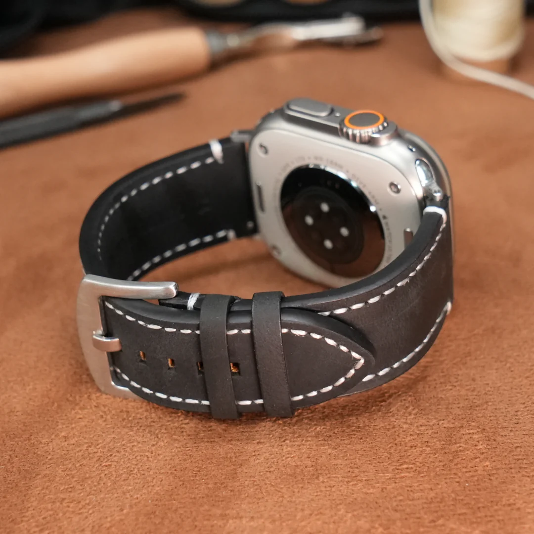 Luxuriöses Vintage-Lederarmband für die Apple Watch