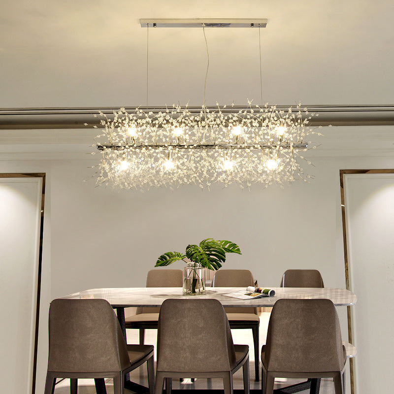 Luna Elegant Lámparas colgantes LED - Metal blanco y dorado para salón y comedor