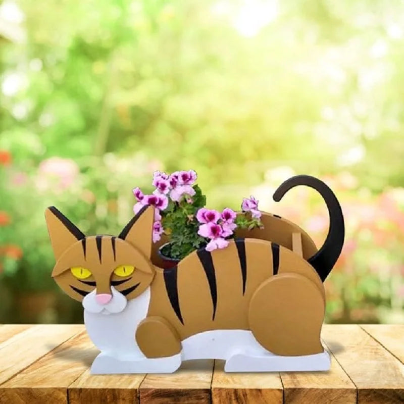 Fioriera a forma di gatto - KittyPot - Statua da giardino Gatto - Decorazione da giardino