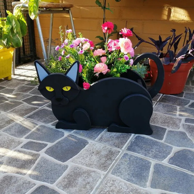 Fioriera a forma di gatto - KittyPot - Statua da giardino Gatto - Decorazione da giardino