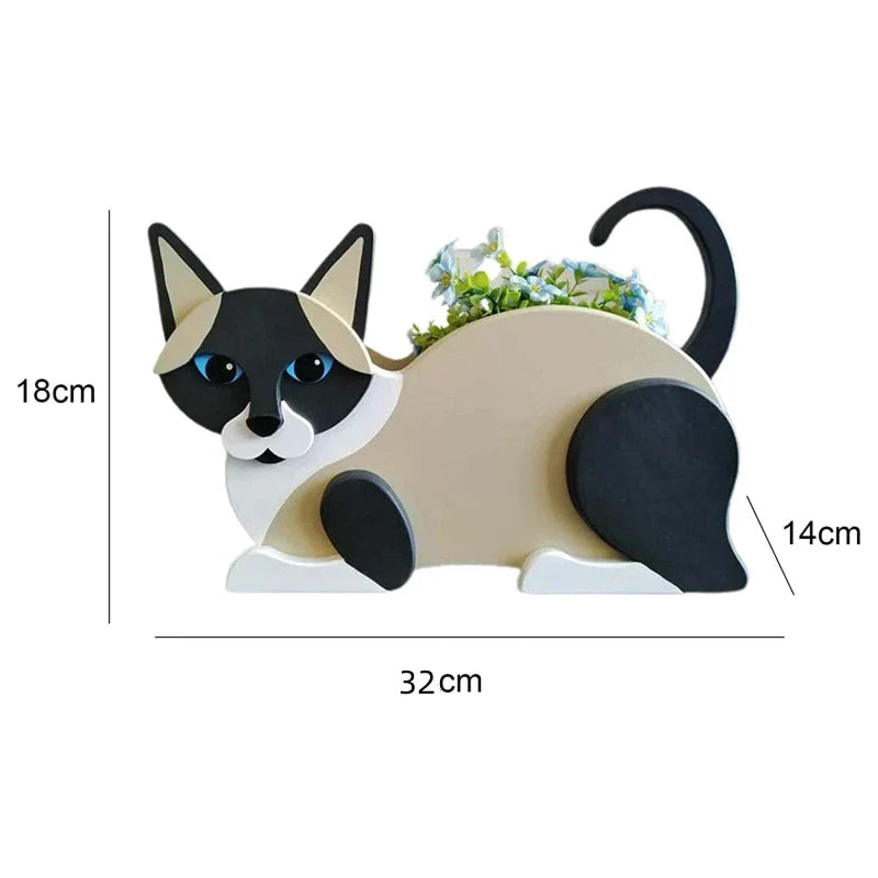 Fioriera a forma di gatto - KittyPot - Statua da giardino Gatto - Decorazione da giardino