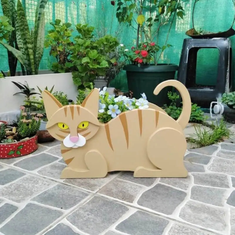 Fioriera a forma di gatto - KittyPot - Statua da giardino Gatto - Decorazione da giardino