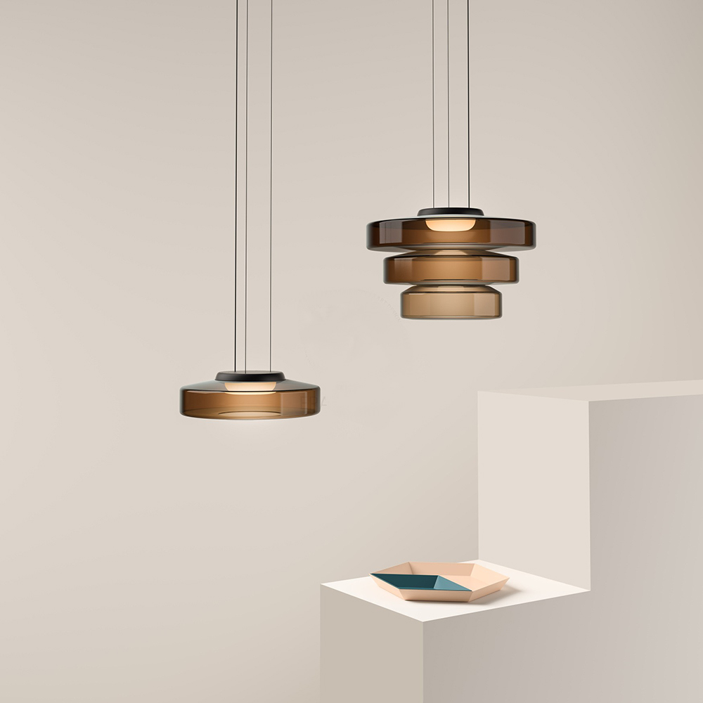 Suspensions en verre de style Bauhaus