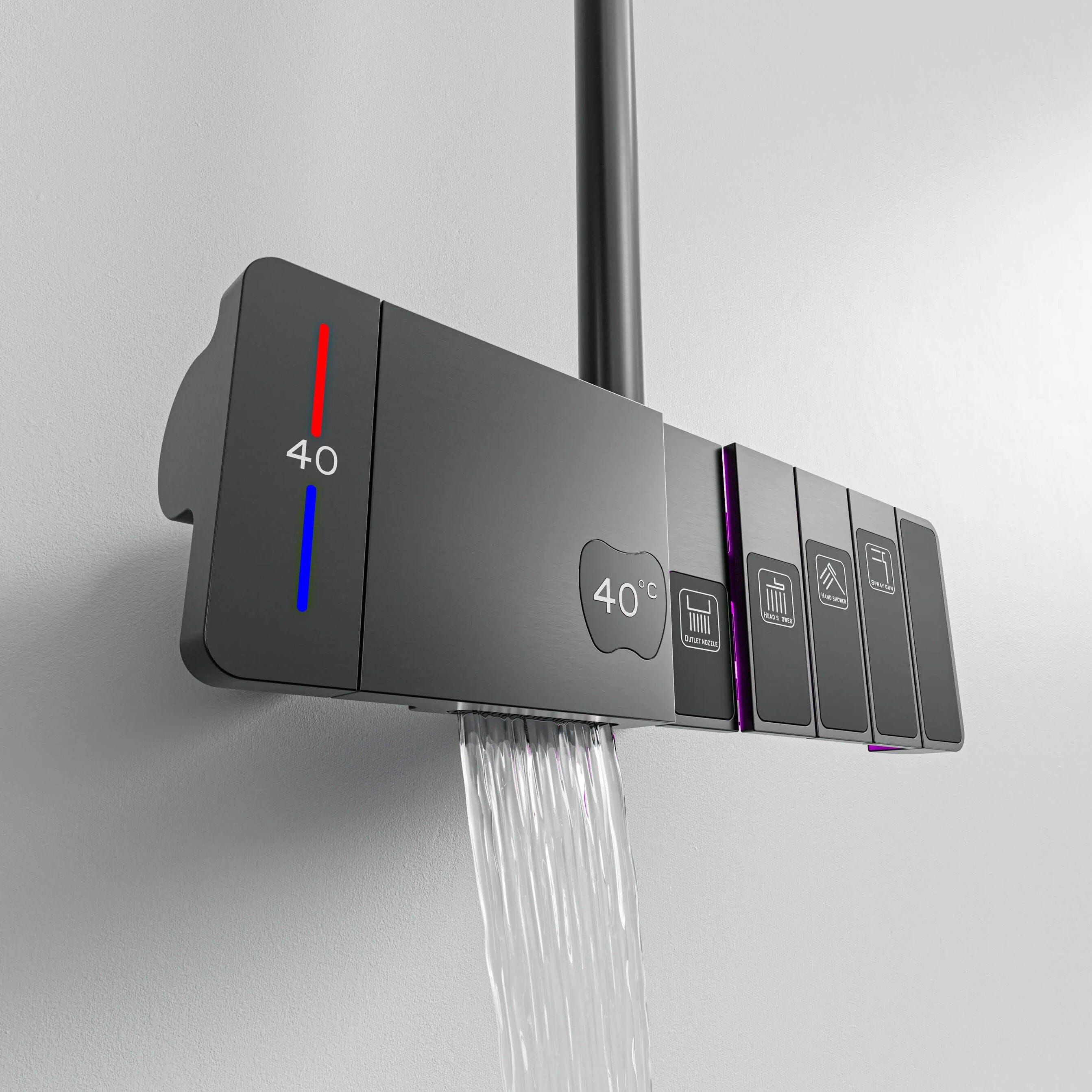 Vrimlo Ebony Digital Shower