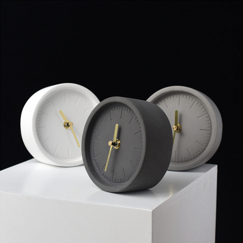 Cempli – Luxury Cement Desk Clock with Minimalist Look for a Stylish Interior