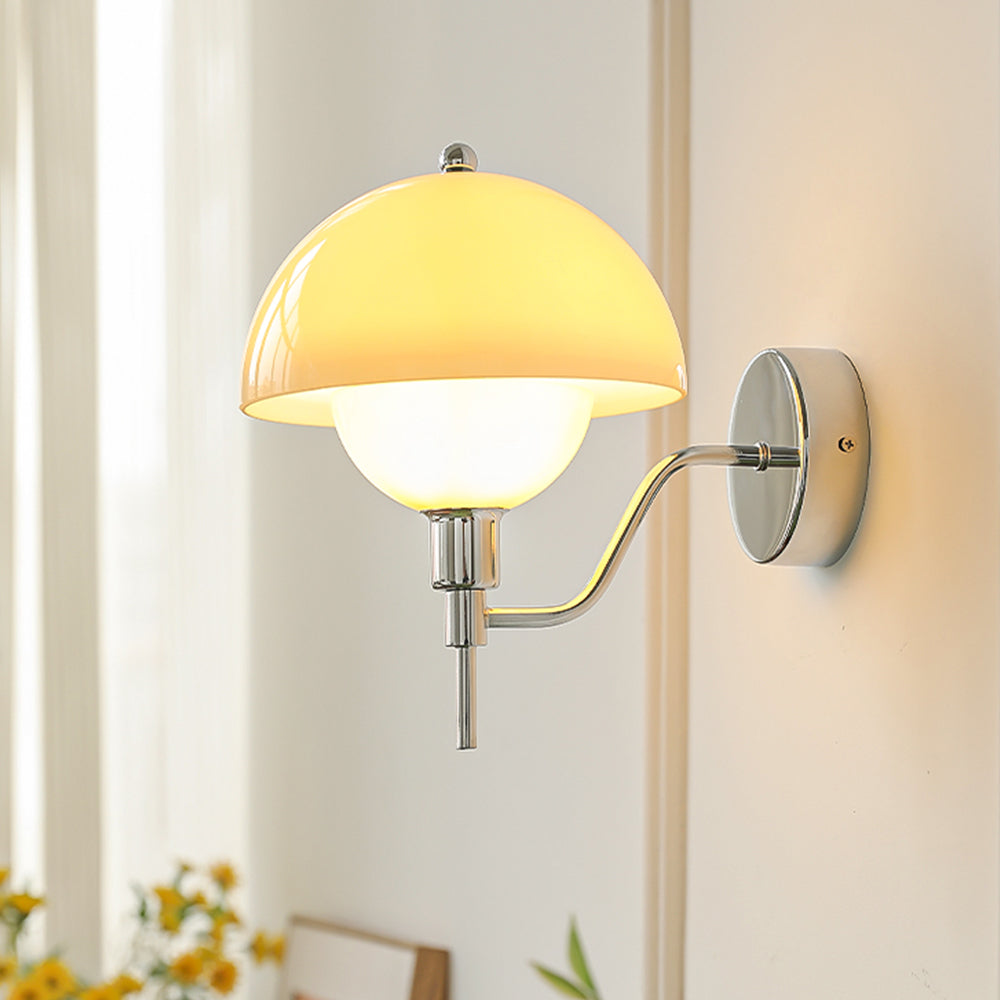 Cream Mushroom Walkway Wall Light