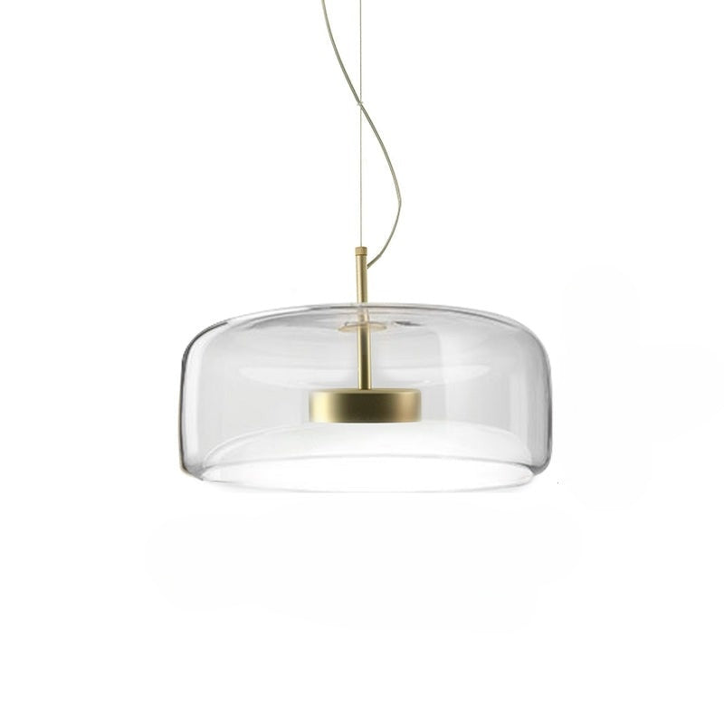 VerreElegance - Lampe suspendue moderne pour mobilier d'hôtel